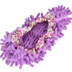 Discount Återanvändbar Avtagbar Tvättbar Golvrengöring Tofflor Moppskor Skydd - Lila