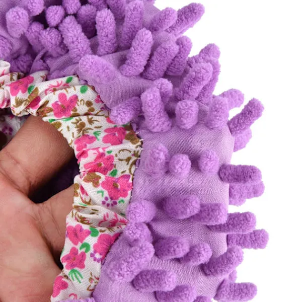 Discount Återanvändbar Avtagbar Tvättbar Golvrengöring Tofflor Moppskor Skydd - Lila