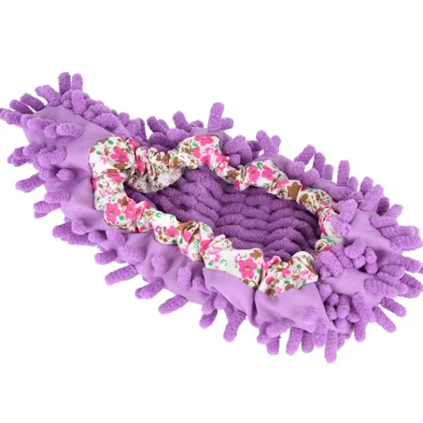 Discount Återanvändbar Avtagbar Tvättbar Golvrengöring Tofflor Moppskor Skydd - Lila
