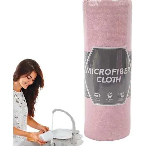 Online Återanvändbar mikrofiberduk för kök, absorberande trasrulle för kök och badrum, mångsidig disktrasa för hushållet