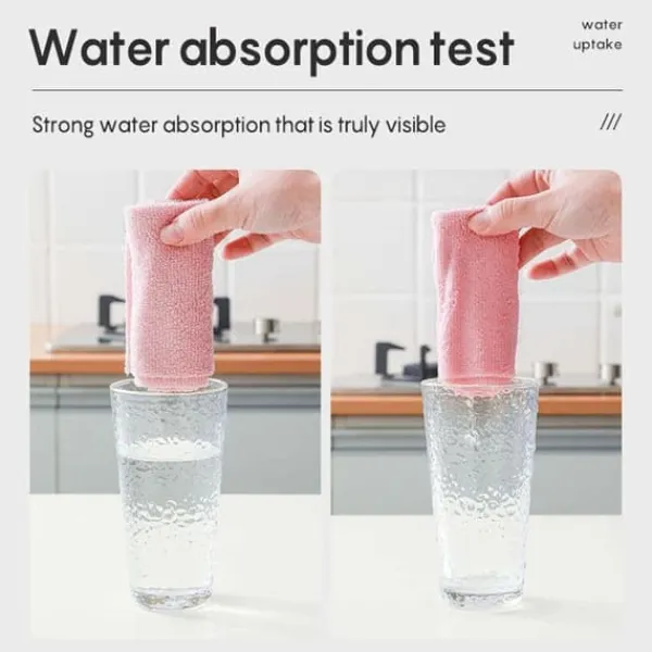 Online Återanvändbar mikrofiberduk för kök, absorberande trasrulle för kök och badrum, mångsidig disktrasa för hushållet