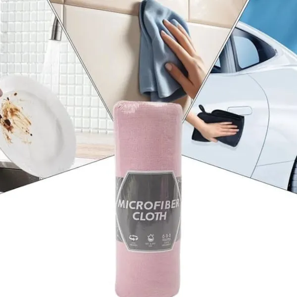 Online Återanvändbar mikrofiberduk för kök, absorberande trasrulle för kök och badrum, mångsidig disktrasa för hushållet