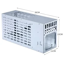 New Återanvändbar mus-, sork- och gnagarfälla - 28 x 14,5 x 11,5 cm - Galvaniserat stål - För skadedjursbekämpning