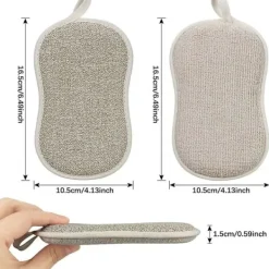 Hot Återanvändbara Mikrofiber Antibakteriella Tvättbara Disksvampar Skursvampar Dubbelsvamp för Non-Stick Pannor Grytor (4st Svampar)