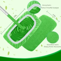Clearance Återanvändbara Mikrofiberdynor för Swiffer Sweeper, 4-pack Torra & Våta Moppdukar