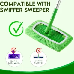 New Återanvändbara mikrofibermoppdynor för Swiffer Sweeper Mop - torra sop- och våtmoppdynor för hushållsrengöring - 4-pack[YDE]