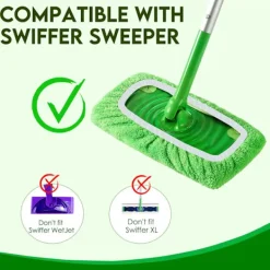 Återanvändbara mikrofibermoppdynor för Swiffer Sweeper Mop - torra sop- och våtmoppdynor för hushållsrengöring - 6-pack