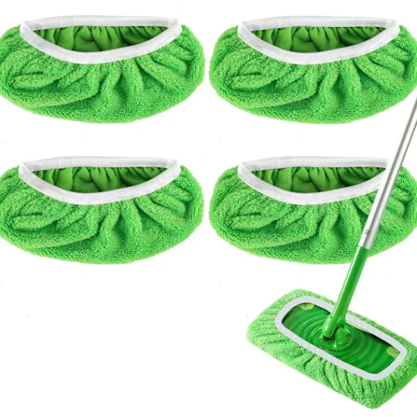 Återanvändbara mikrofibermoppdynor för Swiffer Sweeper Mop - torra sop- och våtmoppdynor för hushållsrengöring - 4-pack