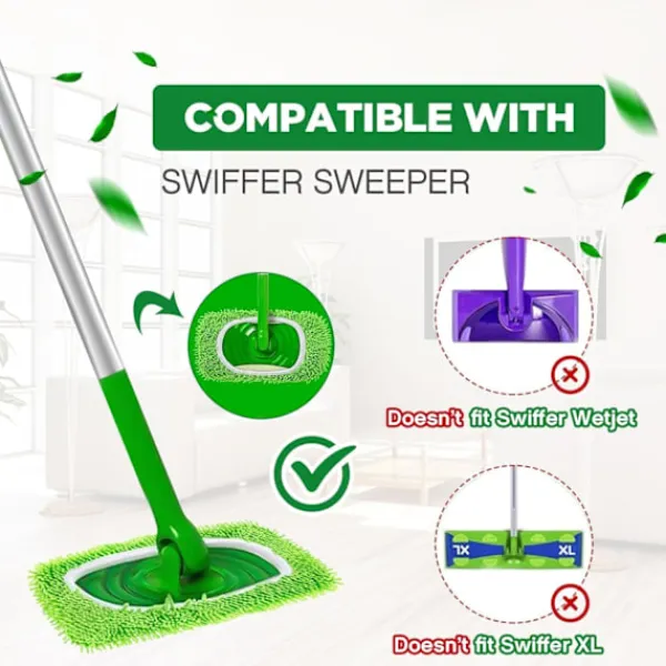 New Återanvändbara Mikrofibermoppdynor Kompatibla med Swiffer Sweeper Ersättning för Hushållsstädning 6