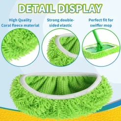 New Återanvändbara Mikrofibermoppdynor Kompatibla med Swiffer Sweeper Ersättning för Hushållsstädning 6