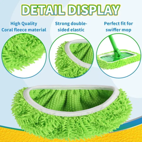 New Återanvändbara Mikrofibermoppdynor Kompatibla med Swiffer Sweeper Ersättning för Hushållsstädning 6