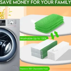 Outlet Återanvändbara mikrofibermoppdynor för Swiffer Sweeper Mop - torra sop- och våtmoppdynor för hushållsrengöring - 4-pack