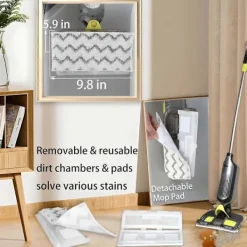 Online Återanvändbara moppdynor för Vacmop VM252 VM250 VM200 VM190 ErsättningsmoppdynorKvalitetsgåvor As Shown