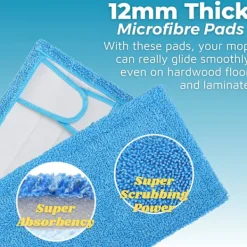 Outlet Återanvändbara Moppdynor för Flash Speedmop Heavy Duty Mikrofiber Våta & Torra Rengöringsmoppdynor Maskintvättbara Upp till 100x (4-pack)