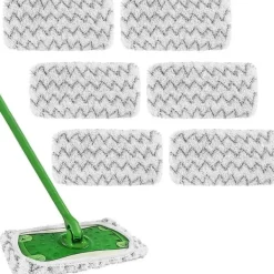 Online Återanvändbara moppdynor i 100% bomull kompatibla med Swiffer Sweeper-moppar (8-pack) Tvättbara moppdynor för våt och torr användning (mopp ingår ej) | Fyndiq