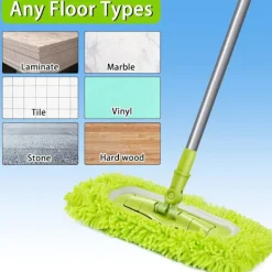 Clearance ATELA Återanvändbara torra moppdukar av mikrofiber för våtmoppar Kompatibel med Swiffer Sweeper Mop Ersättningsmoppar för rengöring av golv med hård träyta 4 Pack | Fyndiq