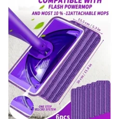 Online ECLshop Återanvändbara trasor för 30x14cm, Mikrofibermoppdynor, Återanvändbar moppdyna för skrubbning av torra/våta golv, våldtäkt