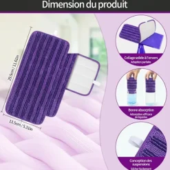 Best Återanvändbara Tvättbara Ersättningsmoppdukar för Swiffer WetJet Spray Microfibermoppar - Maskintvättbara