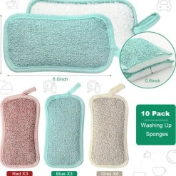 Sale Återanvändbara tvättbara kök, set med 10 disktrasor, mikrofibertrasa