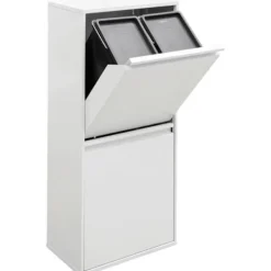 Online ARREGUI Återvinningsbehållare Basic CR401-B 3 Fack 45 L Vit