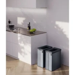 Hot CURVER Återvinningskärl - VERTO - - 54 L - Pärlgrå