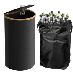 Online Återvinningskärl Kompatibel med Kök, Återvinningskärl med 1 Avtagbar och Återanvändbar Innerpåse, Stor Återvinningskärl med Lock Kompatibel med Flaska | Fyndiq Black