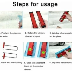 Hot The Glider D3 Magnetisk fönsterputsare för enkelglasfönster från 20 till 28 mm tjocka Magnetisk fönsterputsare