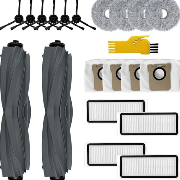Best Archipelago Tillbehörssats för Dreame L20 Ultra robotdammsugare, reservdelar, 20-pack: 2 rullborstar, 4 filter, 6 sidoborstar, 4 moppdukar, 4 dammpåsar