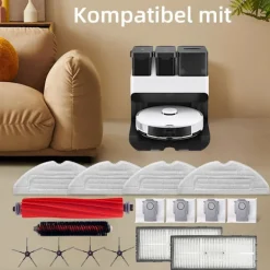Best BEBETTER Tillbehörssats för Roborock S7 Pro Ultra/Roborock S7 MaxV Ultra: 1 rullborste, 1 självrengörande borste, 2 HEPA-filter, 4 sidoborstar, 4 rengöringsdukar | Fyndiq