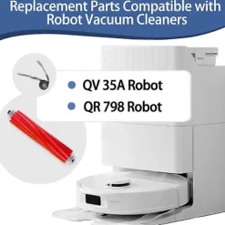 Hot Tillbehörssats för Roborock QV 35A / QR 798 Dammsugare Huvudsidoborste HEPA-filter Moppduk Dammpåse