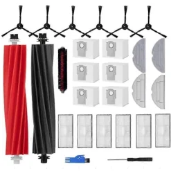 Outlet Tillbehörsset för Roborock S8 Pro Ultra Dammsugare, 1 Dubbelborstsystem Modell Huvudborstar
