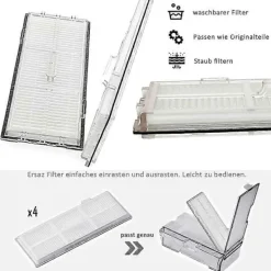 Outlet Tillbehörsset för Roborock S8 Pro Ultra Dammsugare, 1 Dubbelborstsystem Modell Huvudborstar