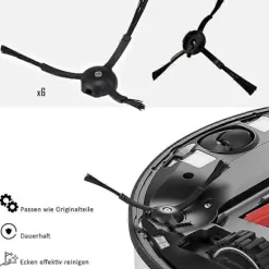 Outlet Tillbehörsset för Roborock S8 Pro Ultra Dammsugare, 1 Dubbelborstsystem Modell Huvudborstar