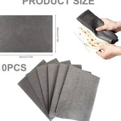 Outlet Tjockare Magisk Rengöringsduk, 10 st Återanvändbara Mikrofiber Rengöringsdukar, Randfri Magisk Mikrofiberduk för Fönster, Glas, Bil