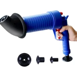 Sale Toalett avloppsrensare, avloppsrensningsverktyg luftset med 4 olika huvuden högtryck