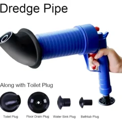 Sale Toalett avloppsrensare, avloppsrensningsverktyg luftset med 4 olika huvuden högtryck