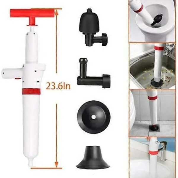 Outlet Toalettpropp, Högtrycks avloppsrengörare, Röd och Vit