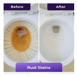 New Toalettrengöring, Insta-Action Fizzclean-skum för skinande ren toalett, Eliminerar fläckar på 20 min, Skrubbfri rengöring, Kraftfull djuprengöring