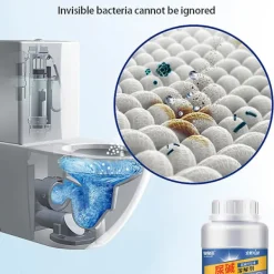 Toalettrengöring med kraftfullt skum för att ta bort lukt, fläckar och kalkavlagringar