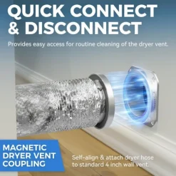 Clearance unbranded Tool Easy Magnetisk Torktumlare Avgasböj 180 Graders Böj Ventilationsanslutning