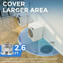 Clearance unbranded Tool Easy Magnetisk Torktumlare Avgasböj 180 Graders Böj Ventilationsanslutning