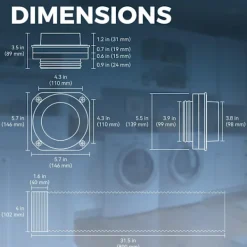 Clearance unbranded Tool Easy Magnetisk Torktumlare Avgasböj 180 Graders Böj Ventilationsanslutning