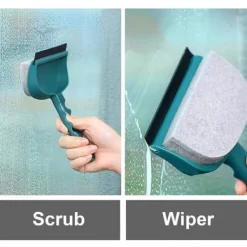 Best Superp Torkarbladssvampborste, två-i-ett torkarblad multifunktionell rengöringsborste glasskrapa, dubbelrengöringsborste svamprengöringsborste