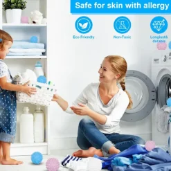 Clearance Torkbollar, 6 st Blå Tvättbollar, Torktumlare Bollar Återanvändbar Mjukgörare Boll för Kläder Mindre Statisk Vidhäftning (3 Färger)