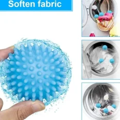 Clearance Torkbollar, 6 st Blå Tvättbollar, Torktumlare Bollar Återanvändbar Mjukgörare Boll för Kläder Mindre Statisk Vidhäftning (3 Färger)