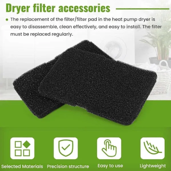 New Torkfilter 2964840100, Luddfilter DE8635Rx DS7512Pa Kompatibelt med torktumlare, 10-pack ersättningsfilter