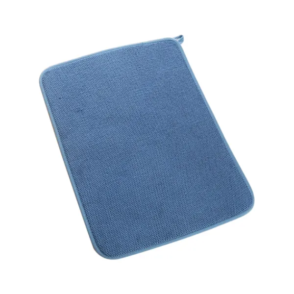 New unbranded Torkmatta Återanvändbar Värmebeständig Halkskydd Absorberande Bordstablett Avloppstorkningsplatta Köksverktyg för Matsal-30*40cm Blå unikt värde