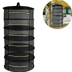 Clearance Torknät, hopfällbart mesh hydroponiskt torkställ Torrnät för örter