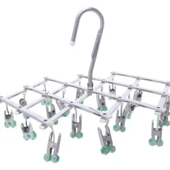 Discount Torkställ i rostfritt stål, torkställ med 18 klämmor för underkläder, strumpor, behå, trosor, handskar, vindtätt, hopfällbart, bärbart, snabbt 1 | Fyndiq Green