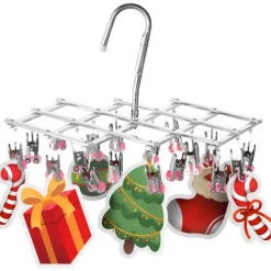 Discount Torkställ i rostfritt stål, torkställ med 18 klämmor för underkläder, strumpor, behå, trosor, handskar, vindtätt, hopfällbart, bärbart, snabbt 1 | Fyndiq Green